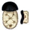 Floo gold black baby footmuff with handmuff