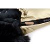 Floo gold black baby footmuff detail view