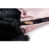 Floo pink black baby footmuff side detail