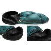 Floo green black baby footmuff detail view