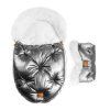 loo grey white baby footmuff with handmuff