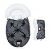 Floo black white baby footmuff with handmuff