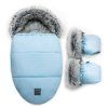 Floo egg blue baby footmuff with gloves