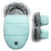 Floo egg mint baby footmuff with gloves