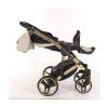 Junama Hand Craft Glitter Black Gold stroller used as practical travel system