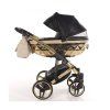 Junama Hand Craft Glitter Black Gold carrycot for newborn with glitter shell and comfortable interior