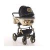 Junama Hand Craft Glitter Black Gold stroller chassis with lightweight frame and gold elements