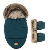 Floo egg green baby footmuff with gloves