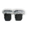 floo egg black silver baby footmuff gloves