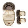 floo egg gold baby footmuff with gloves
