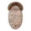 Floo egg leopard beige baby footmuff