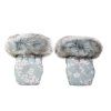 Floo egg flower blue baby footmuff gloves