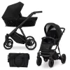 kunert ivento deep black black frame 2 in 1 stroller main view