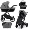 kunert ivento deep graphite black frame 3 in 1 stroller main view