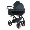 Side view of carrycot on Junama Basic V3 Green luxury stroller