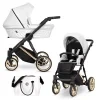 kunert ivento white pearl gold frame 2 in 1 stroller main view