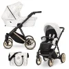 kunert ivento white style gold frame 2 in 1 stroller main view