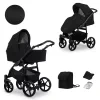 kunert mata black black frame 2 in 1 stroller main view