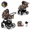 kunert mata flowers black frame 2 in 1 stroller main view