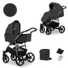 kunert mata graphite grey frame 2 in 1 stroller main view