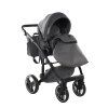 Durable aluminum chassis of Junama Basic V3 Gray luxury stroller