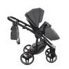 Adjustable eco-leather handlebar on Junama Basic V3 Gray luxury stroller