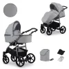 kunert mata grey grey frame 2 in 1 stroller main view