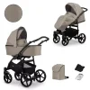 kunert mata mocca black frame 2 in 1 stroller main view