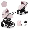 kunert mata pink black frame 2 in 1 stroller main view