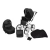 kunert romantic black 11 grey frame 2 in 1 stroller view