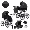 kunert romantic black 11 black frame 3 in 1 stroller