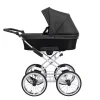 kunert romantic black 11 grey frame 2 in 1 stroller front view