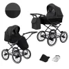 kunert romantic black 11 black frame 2 in 1 stroller