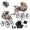 kunert romantic colored 01 grey frame 3 in 1 stroller