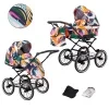 kunert romantic colored 01 black frame 2 in 1 stroller main view