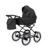 kunert romantic dark grey 08 black frame 2 in 1 stroller front view