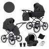 kunert romantic dark grey 08 black frame 3 in 1 stroller