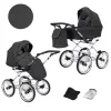 kunert romantic dark grey 08 grey frame 2 in 1 stroller
