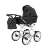 kunert romantic dark grey 08 grey frame 2 in 1 stroller front view
