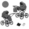 kunert romantic grey 06 black frame 2 in 1 stroller