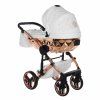 Rear perspective of Junama Enzo Copper stroller showcasing premium frame construction