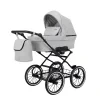 kunert romantic light grey 09 black frame 2 in 1 stroller main view