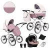 kunert romantic pink 15 grey frame 3 in 1 stroller