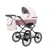 kunert romantic pink 15 black frame 2 in 1 stroller front view