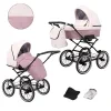 kunert romantic pink 15 black frame 2 in 1 stroller