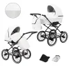 kunert romantic white smokey 16 black frame 2 in 1 stroller