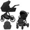 kunert arizo black black frame 2 in 1 stroller main view