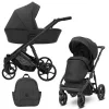 kunert arizo black eco black frame 2 in 1 stroller
