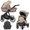 kunert arizo cappucino black frame 2 in 1 stroller