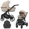 kunert arizo cream black frame 2 in 1 stroller